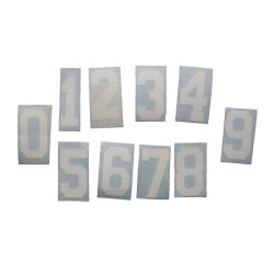 Helmet Bold Number Sticker White