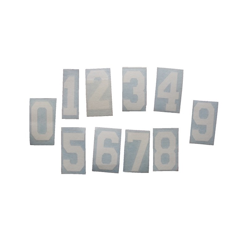 Helmet Bold Number Sticker White