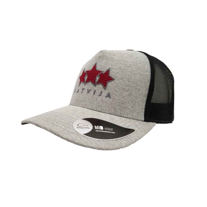 Latvija Three Star Mid Visor Snapback