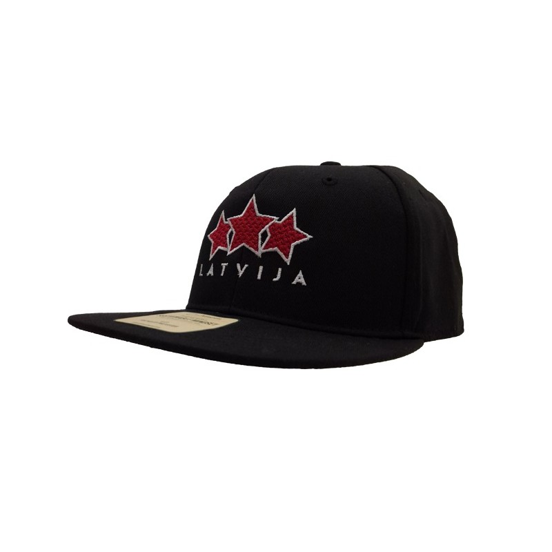Latvija Three Star Flat Snapback