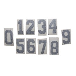 Helmet Number Sticker Black