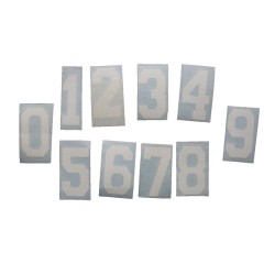 Helmet Number Sticker White