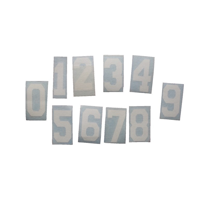 Helmet Number Sticker White